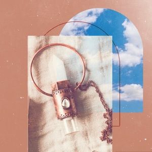 Essential Oil Roller Necklace with Stone accent